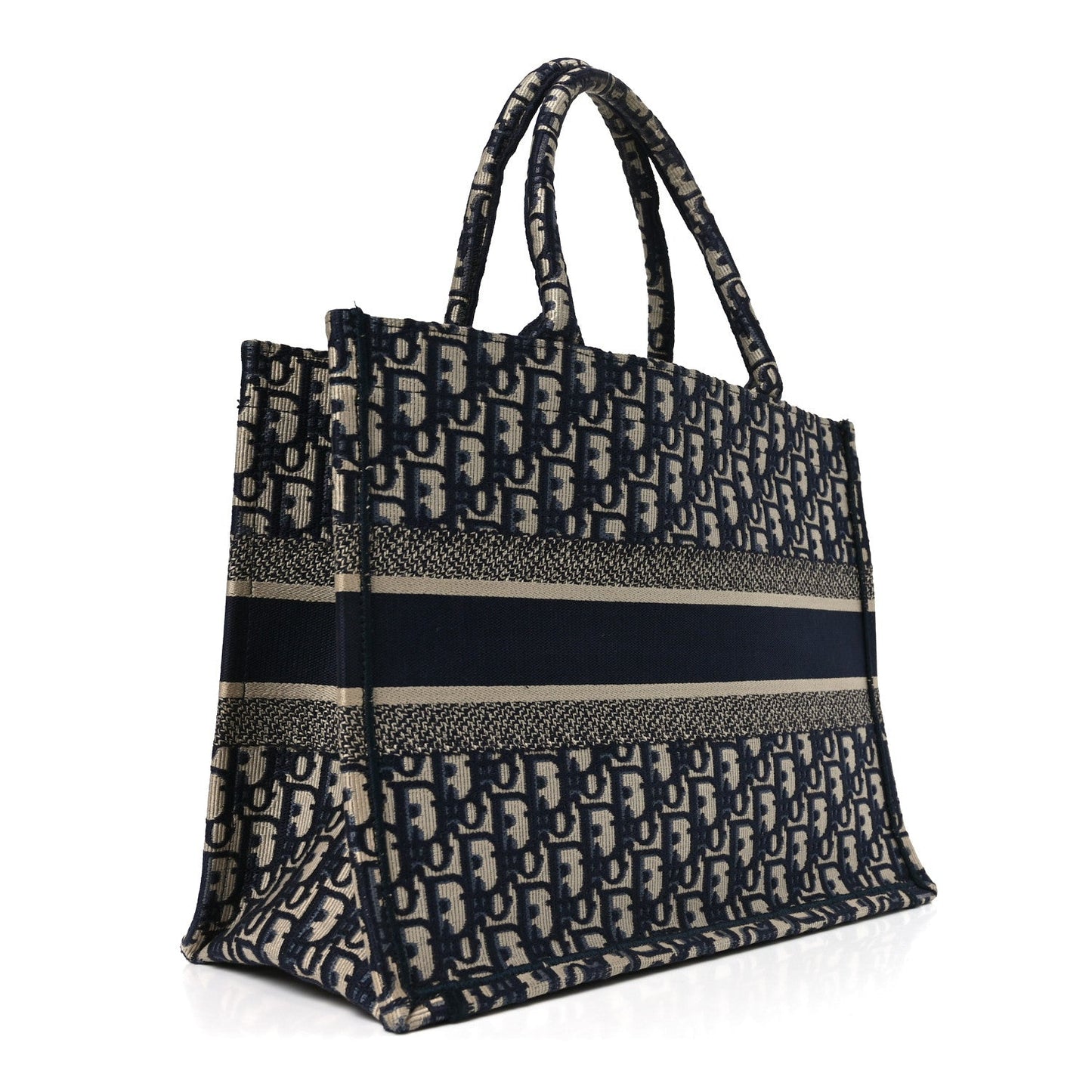 Oblique Medium Book Tote Blue Multicolor