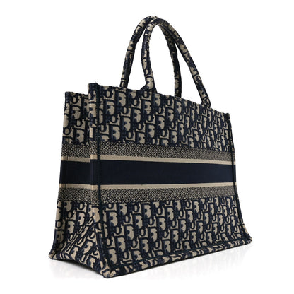 Oblique Medium Book Tote Blue Multicolor