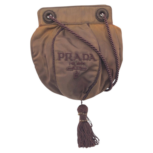 Prada Nylon Beads Logo Shoulder Bag