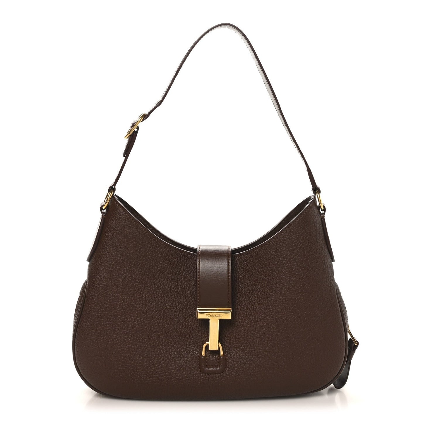 Pebbled Calfskin Monarch Hobo Bag Saddle Brown