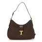 Pebbled Calfskin Monarch Hobo Bag Saddle Brown