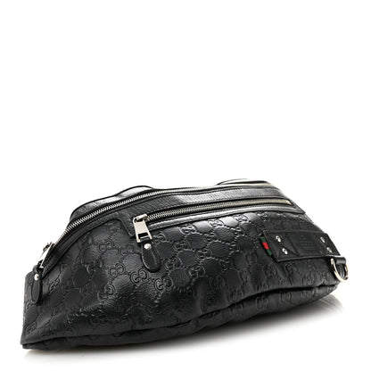 Guccissima Web Belt Bag Black