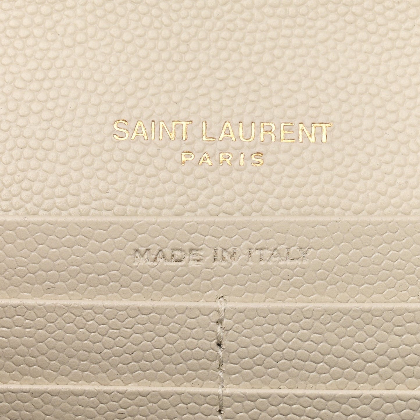 Grain De Poudre Matelasse Chevron Monogram Chain Wallet Crema Soft