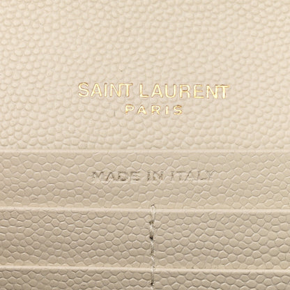 Grain De Poudre Matelasse Chevron Monogram Chain Wallet Crema Soft