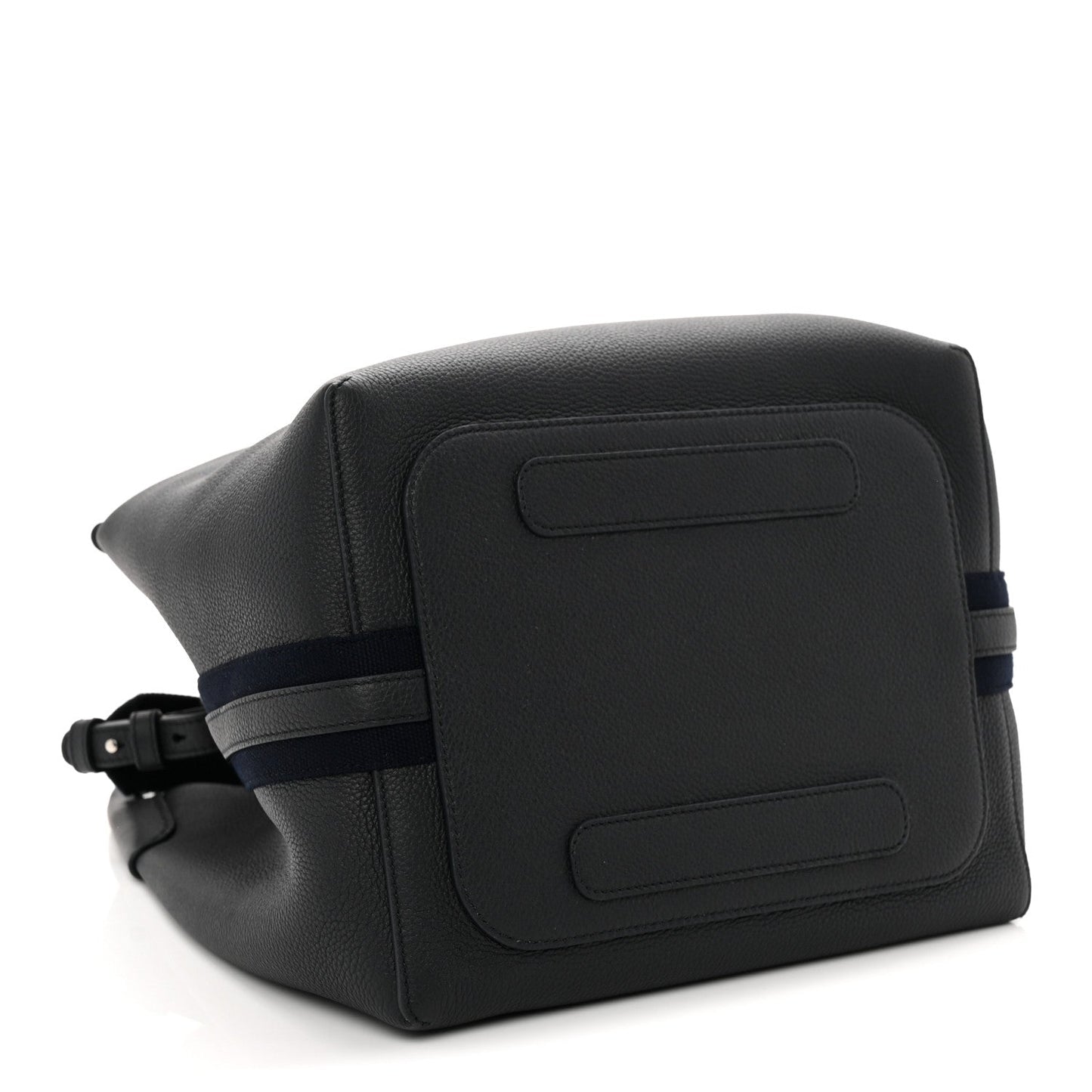 Grained Calfskin Large Bale Bag Navy Blue