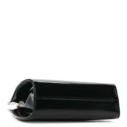 Brushed Calfskin Mini Wanda Top Handle Bag Black