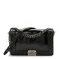 Patent New Medium Boy Reverso Flap Navy