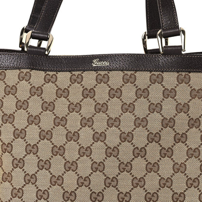 Monogram Medium Abbey Tote  Brown