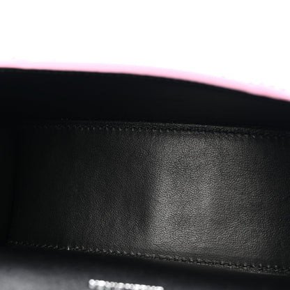 Strass Suede Hourglass Top Handle Bag XS Pink