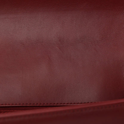 Lambskin Quilted Small Boy Flap Burgundy