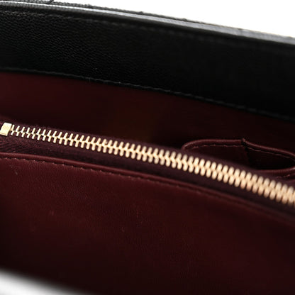 Caviar Quilted Small Coco Handle Flap Black