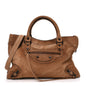 Waxed Suede Calfskin Classic Hardware Medium Le City Camel
