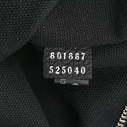 Calfskin Emblem Shoulder Bag Black