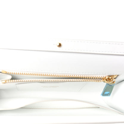 Calfskin DG Millennials Crossbody Bag White