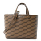 Coated Canvas BB Monogram Small Signature East West Shopper Bag Beige Brown