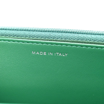Caviar Quilted Wallet On Chain WOC Green