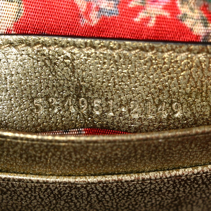 Laminated Nappa Trapuntata Mini Zumi Dome Shoulder Bag Rosso Jasmine Green Rame
