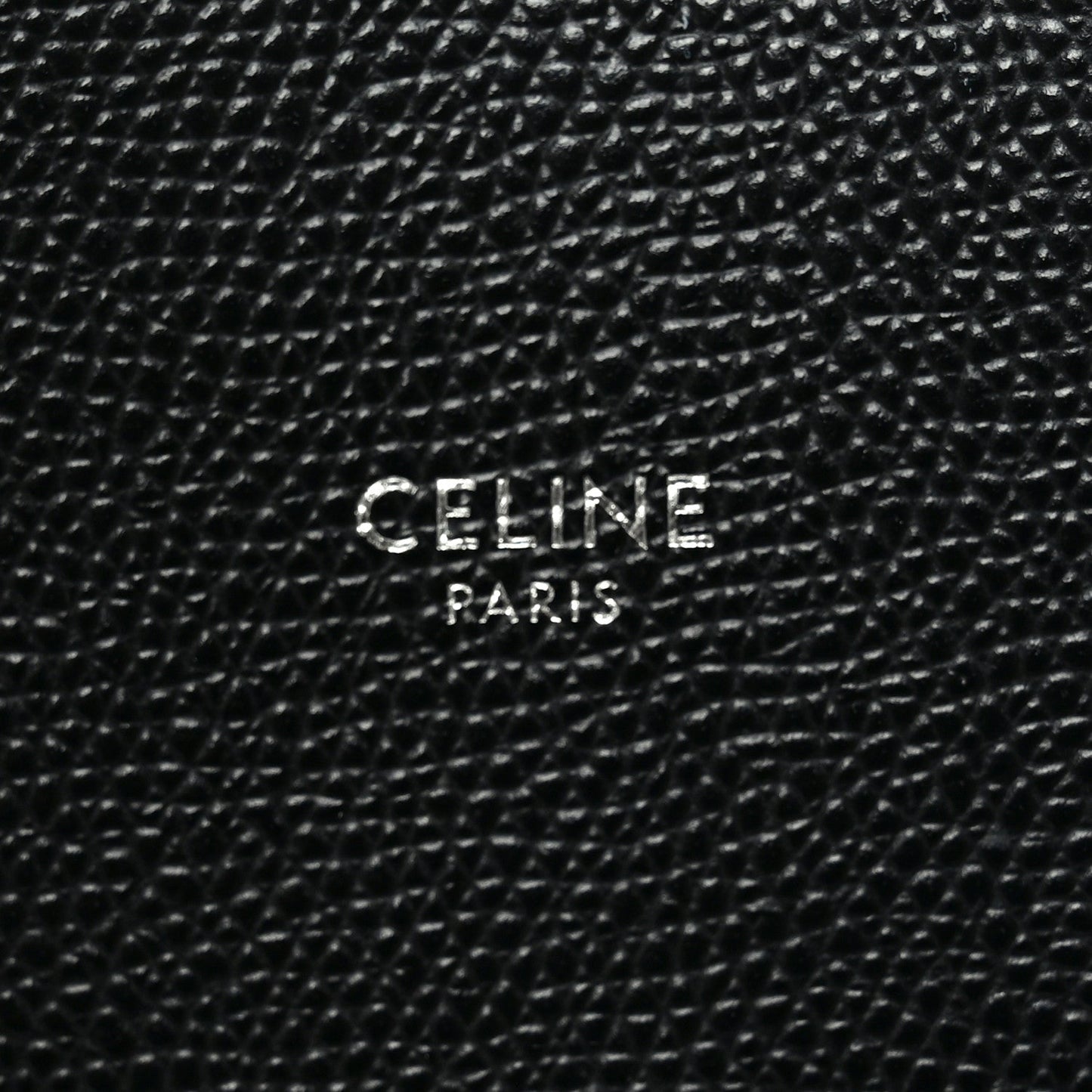 Grained Calfskin Small Vertical Cabas Black