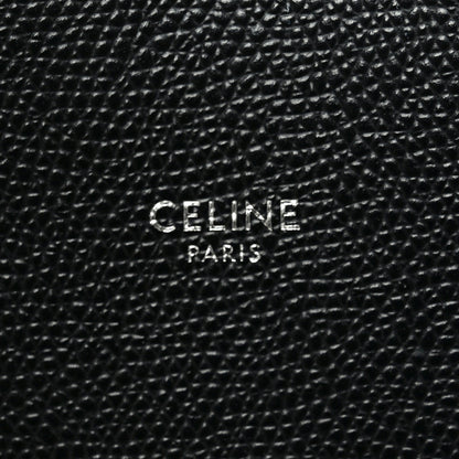Grained Calfskin Small Vertical Cabas Black