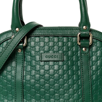 Soft Microguccissima Mini Dome Bag Emerald