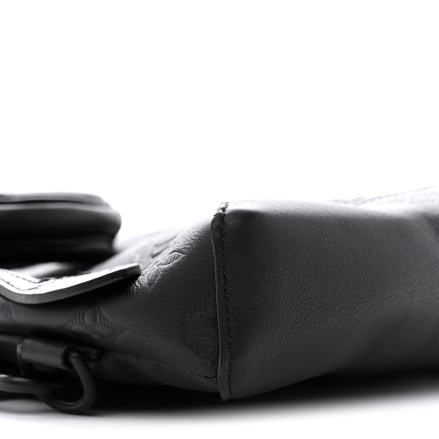 Calfskin Shadow Monogram Duo Slingbag Black
