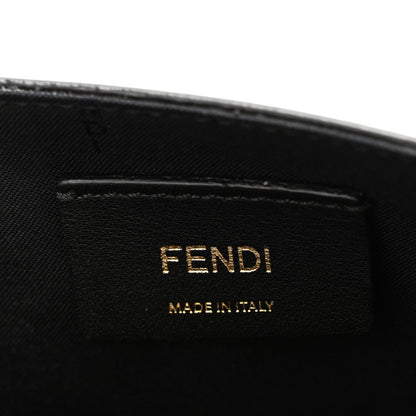 Vitello Liberty F is Fendi Bi-Color FF 1974 Embossed Envelope Belt Bag Maya Black