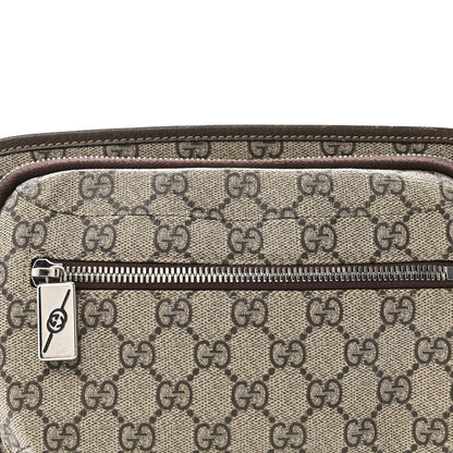 Soft GG Supreme Monogram Textured Dollar Calfskin Web Ophidia Pouch Pocket Belt Bag 85/34 Beige Ebony New Acero Black