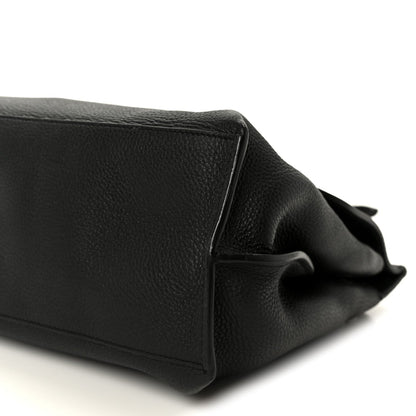 Cellarius Calfskin Bamboo Daily Top Handle Bag Black