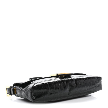 Vitello Naplak Medium Convertible Baguette Black