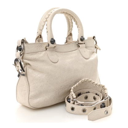 Agneau Arena Neo Cagole Medium Handbag White