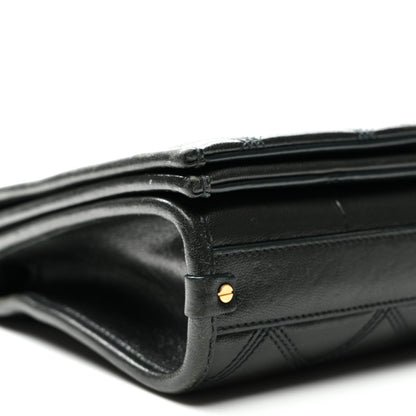 Lambskin Quilted Mini Becky Chain Bag Vert Fonce