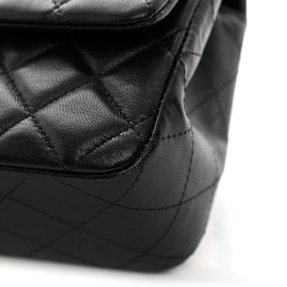 Lambskin Quilted Mini Rectangular Flap So Black