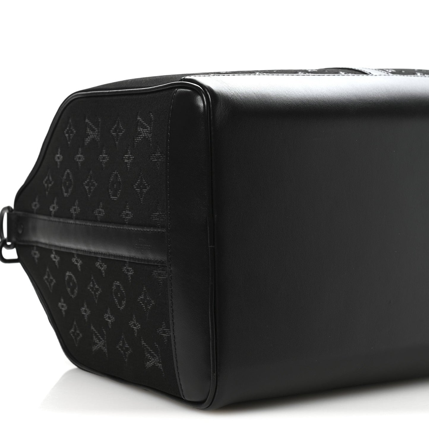 Jacquard Monogram Light Up Keepall Bandouliere 50  Black