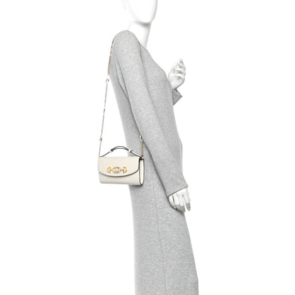 Smooth Calfskin Mini Zumi Shoulder Bag White