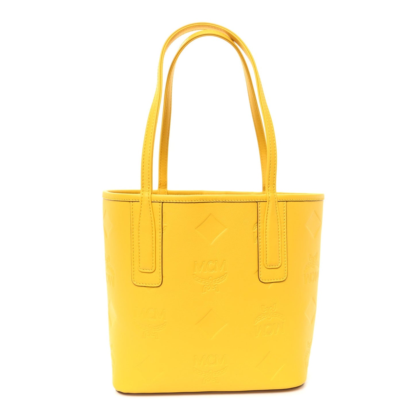 Calfskin Maxi Monogram Mini Liz Tote Old Gold