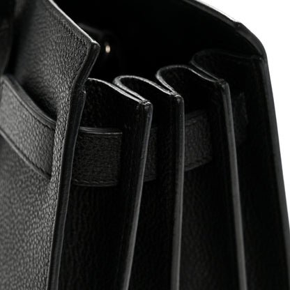 Grained Calfskin Baby Sac De Jour Black