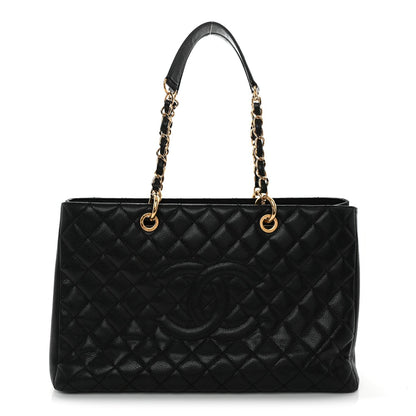 Caviar Quilted XL Grand Shopping Tote GST Black