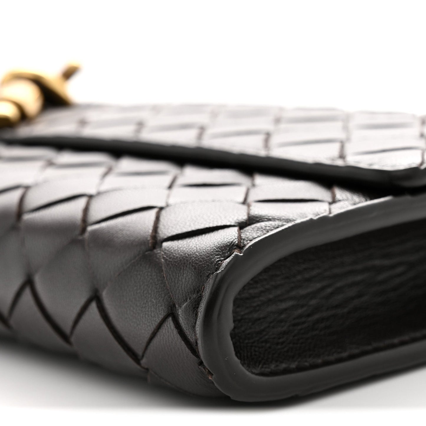 Nappa Intrecciato Long Andiamo Top Handle Clutch Fondant