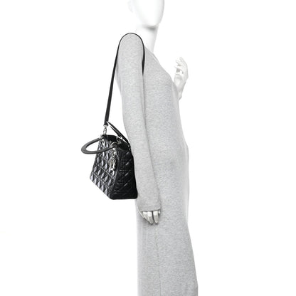 Lambskin Cannage Medium Lady Dior Black