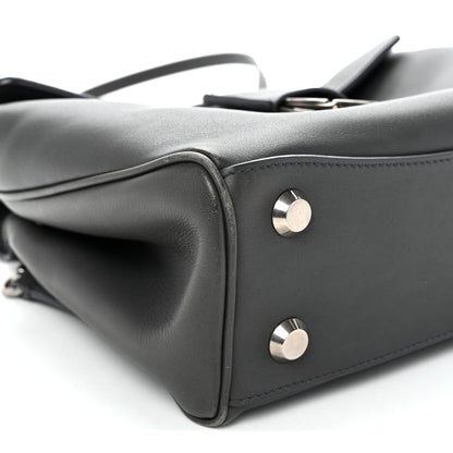 Natural Smooth Calfskin Mini Rodeo Top Handle Handbag Grey