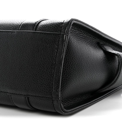 Grained Calfskin Small The Tote Bag Black
