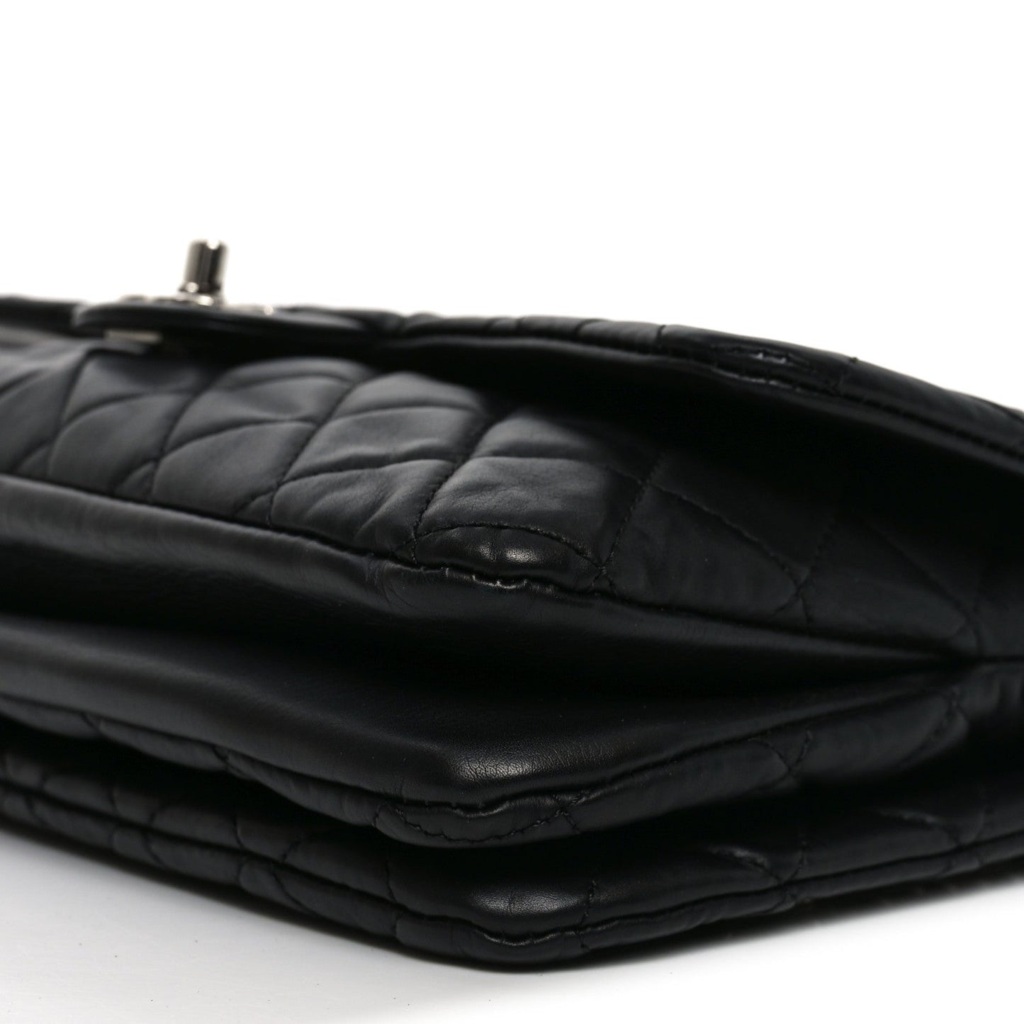 Lambskin Quilted Jumbo Chanel 3 Flap Bag Black