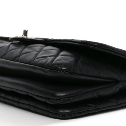 Lambskin Quilted Jumbo Chanel 3 Flap Bag Black