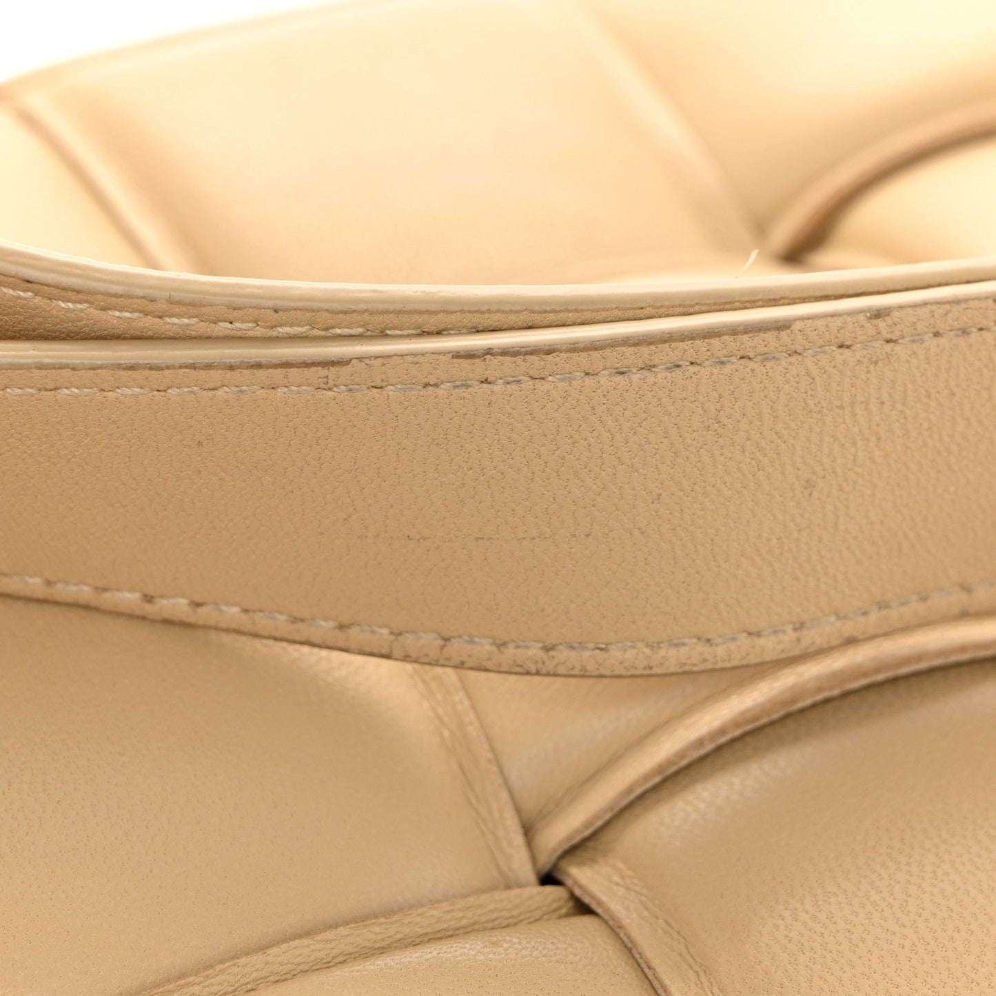 Nappa Maxi Intreccio Padded Cassette Crossbody Bag Porridge