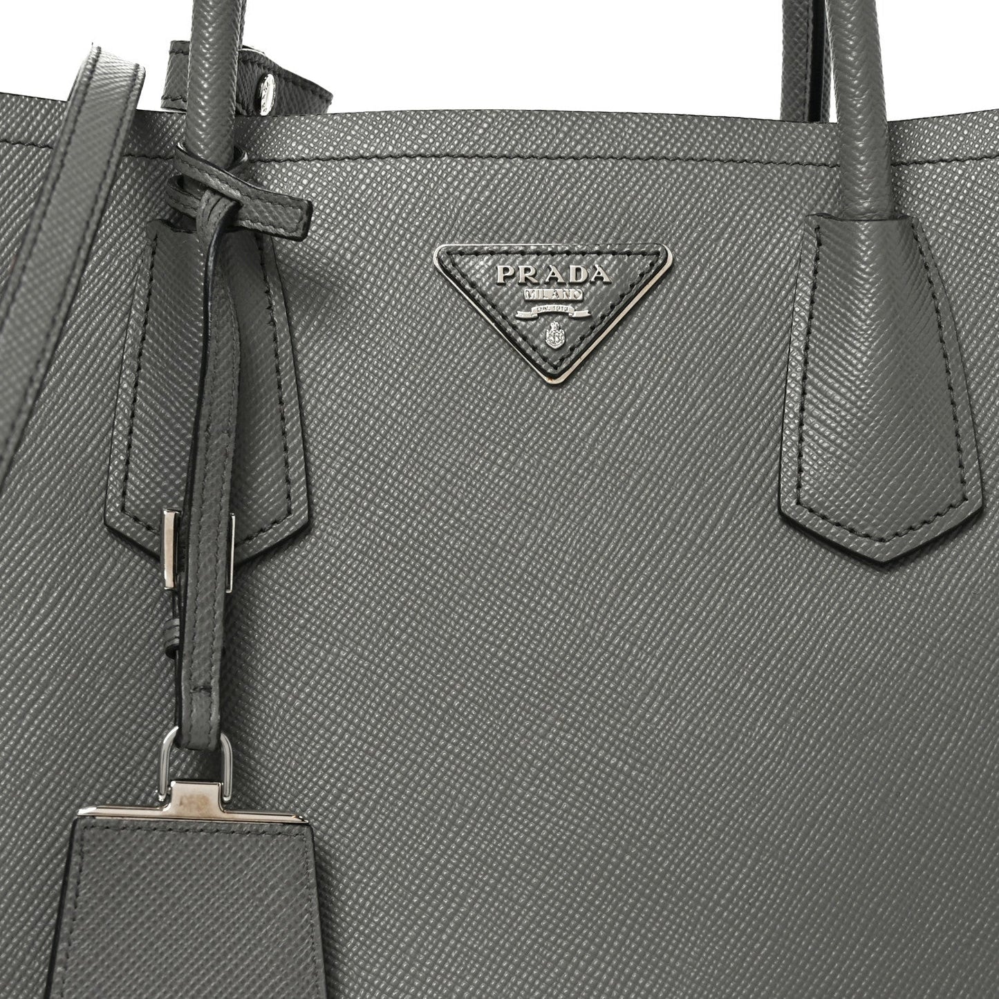 Saffiano Cuir Small Double Bag Marmo