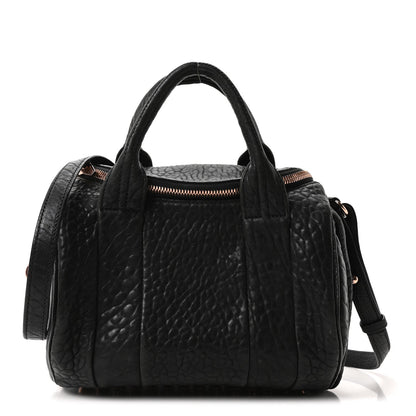 Pebbled Lambskin Rockie Black Rose Gold Hardware