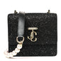Coarse Glitter Pearl Varenne Shoulder Bag Black