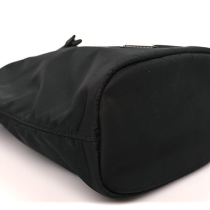 Re-Nylon Vela Drawstring Wristlet Pouch Black