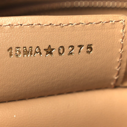 Calfskin Macrocannage Medium D-Motion Bag Light Gold