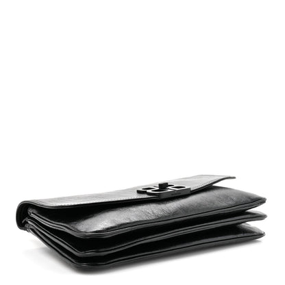 Calfskin Medium BB Soft Flap Bag Black